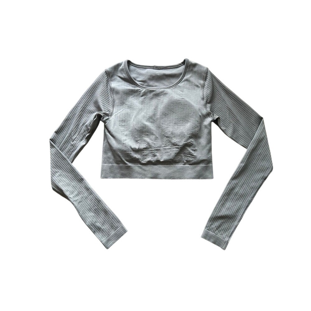Lululemon Gray Ebb to Street Long Sleeve Shirt size 6